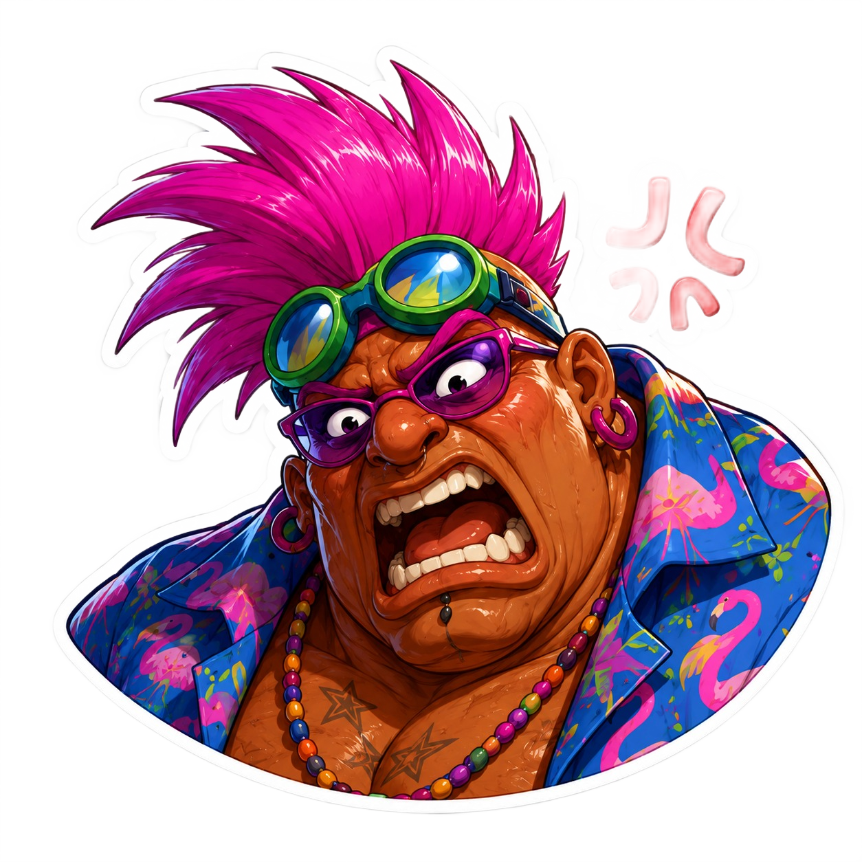 Birdie Summer Shocked sticker