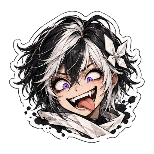 Inkweaver Ayane Manic Grin sticker