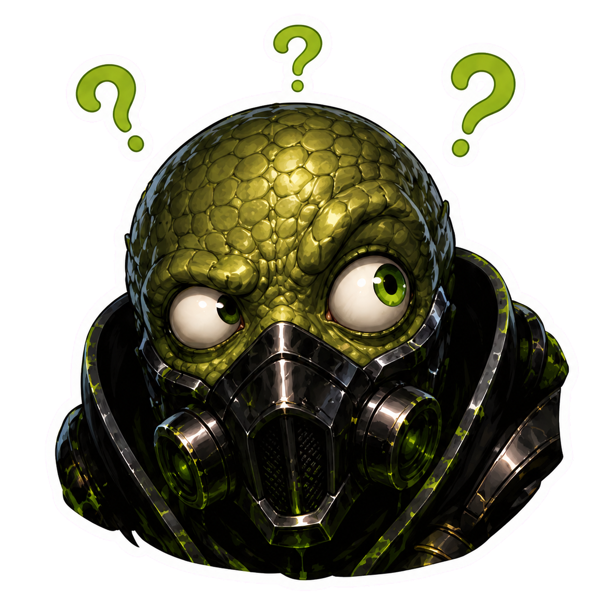 Reptile Confused sticker