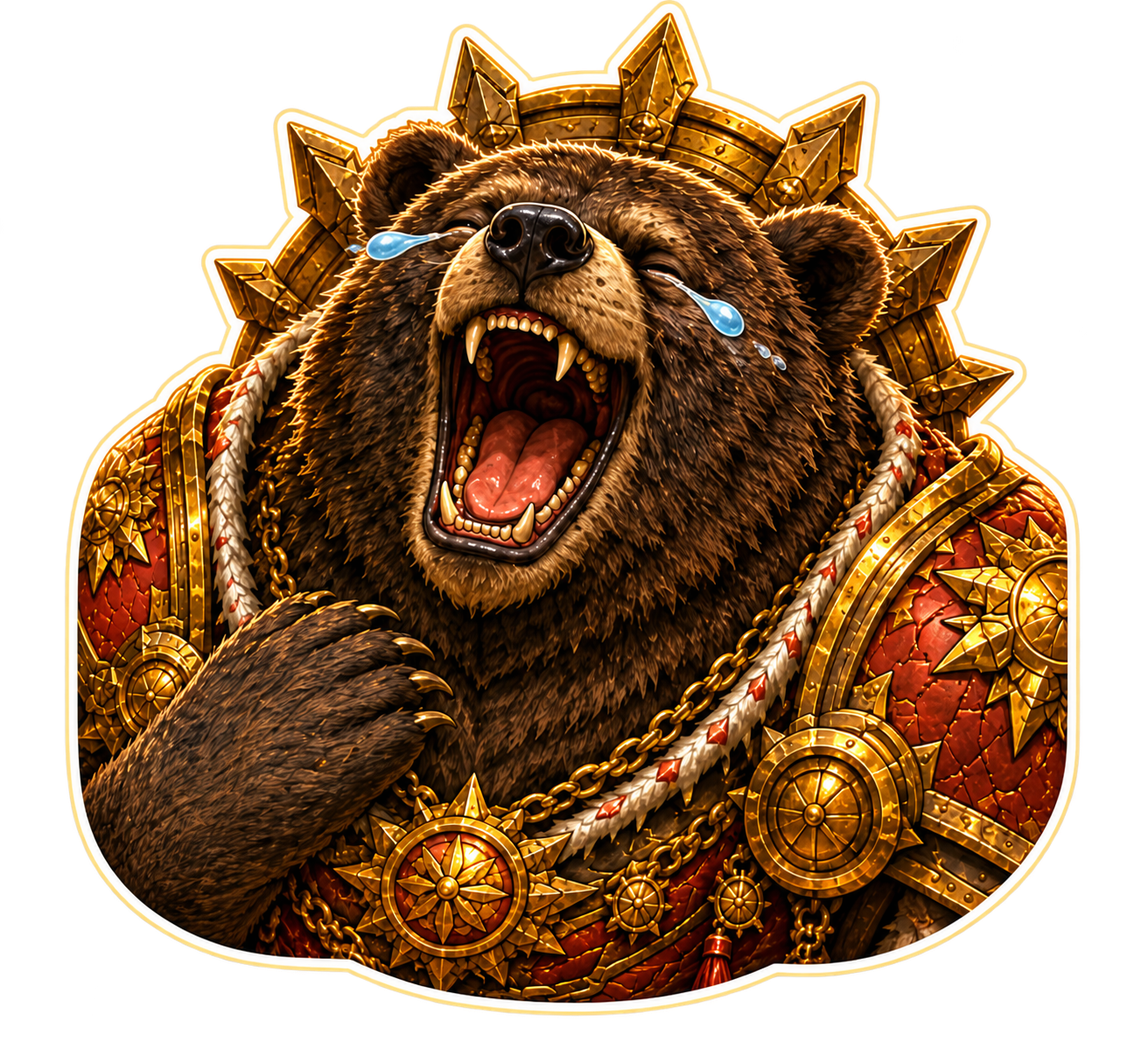 Solar Bulwark Kuma Laugh sticker